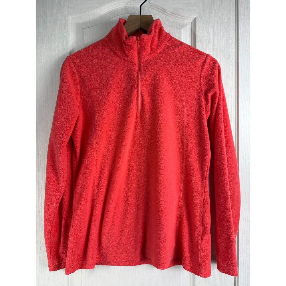 Columbia Women's Coral Pink Lightweight Fleece 1/4 Zip Pullover Size M Medium